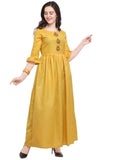 Designer Mart Cotton Maxi Gown Dress - Designer mart