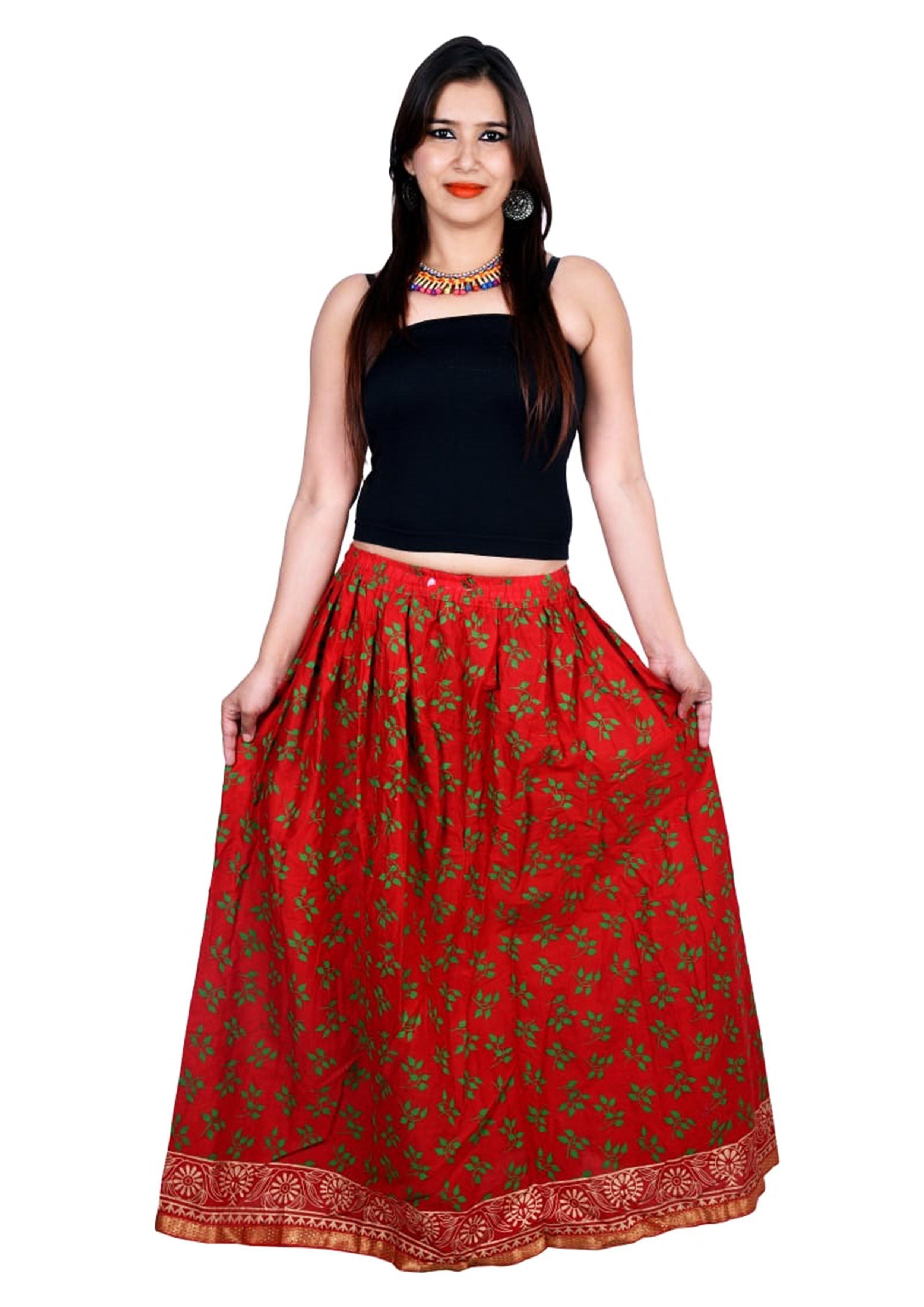 Maroon ethnic clearance skirt