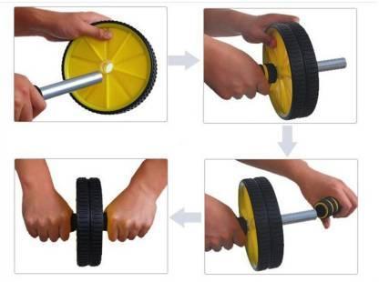 Nas Abdominal Double Wheel Ab Roller Gym For Exercise Fitness Equipment Workout  Ab Exerciser (Multicolor) – Designer mart