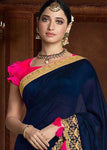 Women's Vichitra Silk Saree - Designer mart